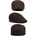 thumbnail image 2 of Boinas negras para hombre y mujer, gorra plana transpirable, boina vintage, gorra de golf para conducir, gorra de hiedra Gatsby vintage ajustable para primavera, verano y otoño, 2 of 5