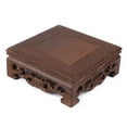 thumbnail image 3 of Delicate Small Square Teapot Base Vase Decoration Solid Wood Bonsai Pedestal Wooden Base(#2), 3 of 9