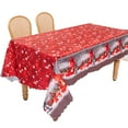 thumbnail image 1 of JINSIJU Christmas Table Cloth Cartoon Tableware Santa Claus Print Table Cover Decoration, 1 of 3
