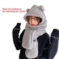 thumbnail image 6 of Ywmsfl Fashion Teenager Cartoon Plush 3in1 Hats Gloves Scarf Suits Women Winter Outdoor Warm Hat Students Windproof Supplies, 6 of 10
