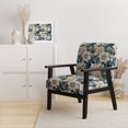 thumbnail image 2 of Designart "Breezy Coastal Paisleys III" White Paisley Upholstered Accent Chair - Glam Arm Chair For Bedroom, 2 of 5