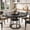 Black, variant on 47 in Round Dining Table for 4, Farmhouse Circle Table with Storage and Metal Legs, Grey