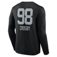 thumbnail image 3 of Men's Maxx Crosby Black Las Vegas Raiders Team Wordmark Player Name & Number Long Sleeve T-Shirt, 3 of 3