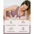 thumbnail image 6 of Kindred Bravely French Terry Nursing Bra for Breastfeeding and Sleep, Racerback Crossover, Soft and Stretchy Maternity Bra (Twilight, Large), 6 of 6