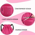 thumbnail image 5 of EQWLJWE Drawstring Backpack Gymbag Waterproof Sports Sackpack with Mesh Pockets Gym Sack for Women Men Lightweight String Bag for Camp Soccer Swim, Pink, 5 of 5