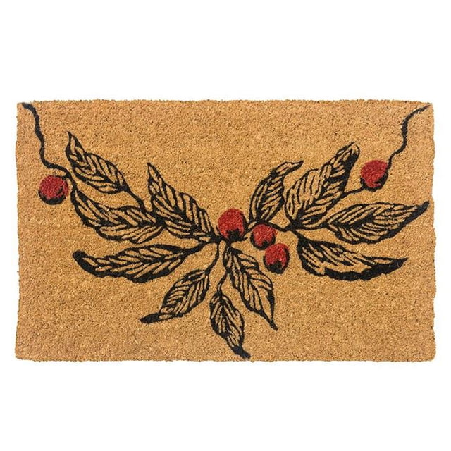 Entryways 9111W Berry Branch Handwoven Coconut Fiber Doormat