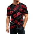 thumbnail image 5 of IAJDKMEK Men's Halloween T-Shirt - Short Sleeve Round Neck Lightweight Breathable Funny Graphic Tee, Casual Summer Shirts for Men & Party Costume,Deep Red XL, 5 of 7