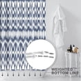 thumbnail image 3 of Extra Long 72x84 Shower Curtain Minimalist Boho Stripes Geometric Shower Curtain Set for Bathroom, Polyester Waterproof Fabric Shower Curtain, 3 of 5