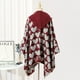 thumbnail image 4 of Capa de punto con capucha para mujer, estilo europeo y americano, para otoño e invierno, 4 of 4