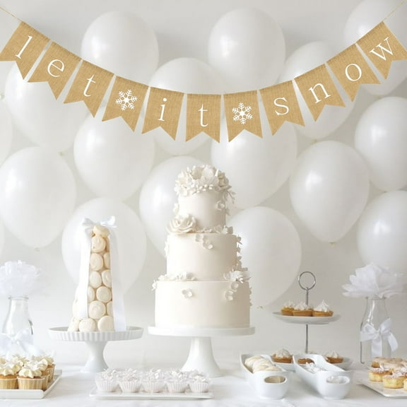 HEMOTON  Party Let Christmas Snowflake Decoration Decorations