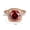 Gold-Red, variant on Red Ruby Big Rings for Women Square Princess Cut CZ June Birthstone Rings Rose Gold Plated Wedding Band Engagement Costume Jewelry (Size 9)