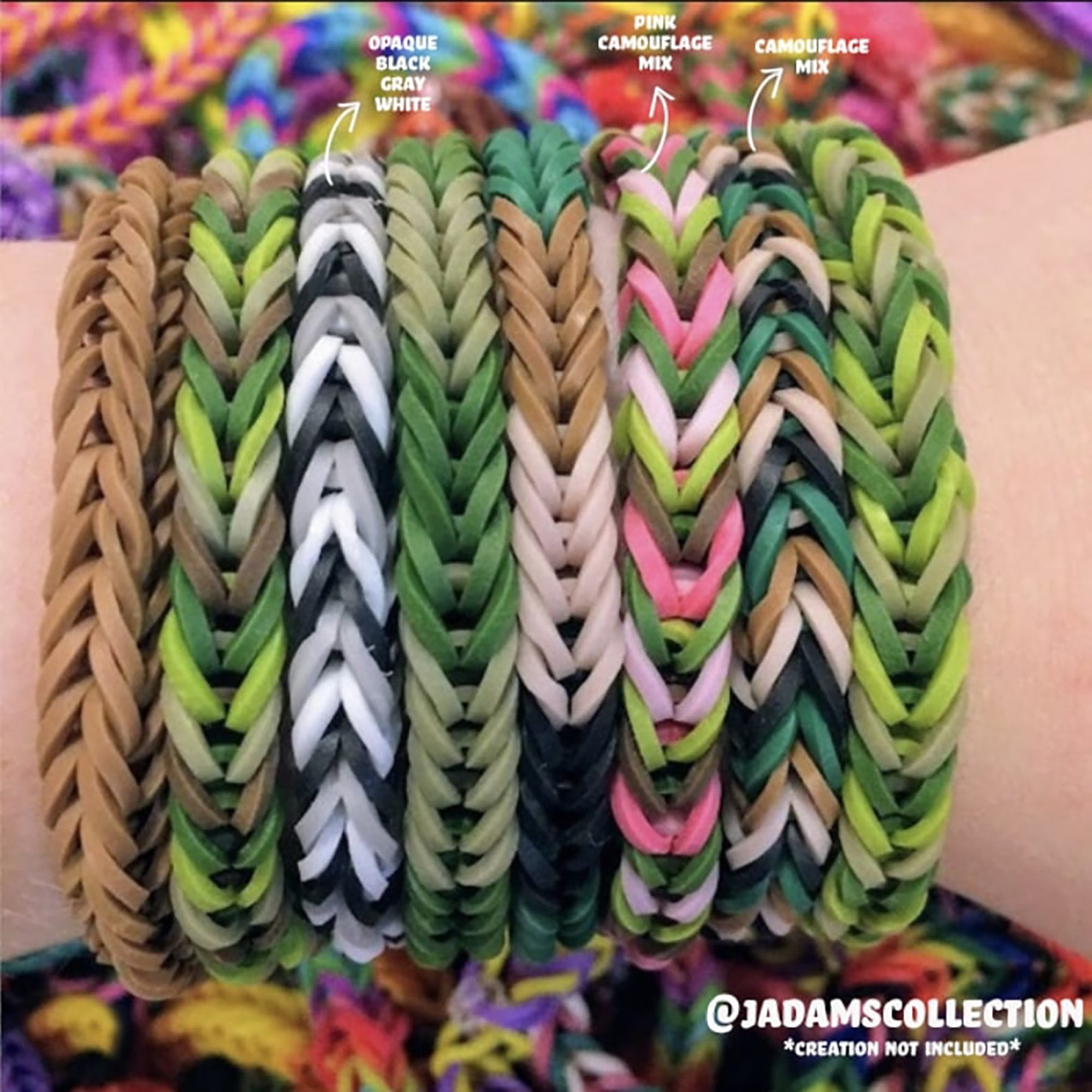 Genuine Rainbow Loom Rubber Band Fishtail Bracelet, Custom-Made w/ Choice  of 42