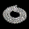 thumbnail image 2 of Transparent Glass Beads 32 Facets AB Color Plated Round Clear 10x8.5~9mm Hole: 1.6mm about 67pcs/strand 23.62''(60cm), 2 of 4