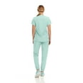 thumbnail image 4 of Hey Collection Womens Stretch Colorful V-Neck Jogger Scrubs Set, Medical Nursing Tops with Four Pocket Scrubs Jogger Pants, 4 of 5