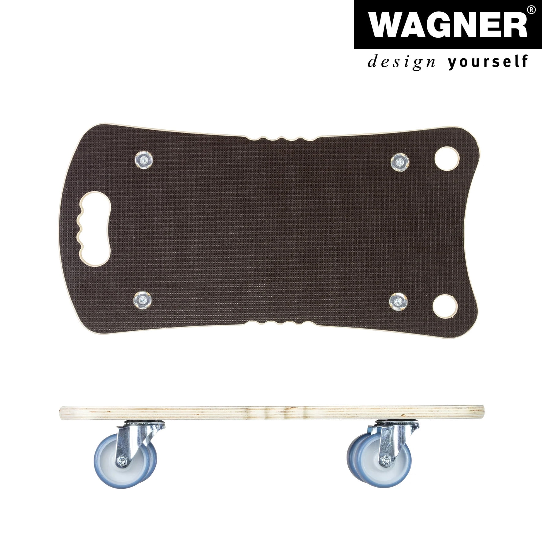 Wagner Design Yourself 64-1342, Black 660 lb Max Weight Wood Dolly, 1 Piece