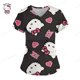 thumbnail image 1 of Ropa de mujer, camiseta de verano, camisetas de Hello Kitty, camiseta con cuello en V, camisetas con bolsillos, uniforme de enfermera, camisetas de Hospital, camisetas para mujer 2023, 1 of 5