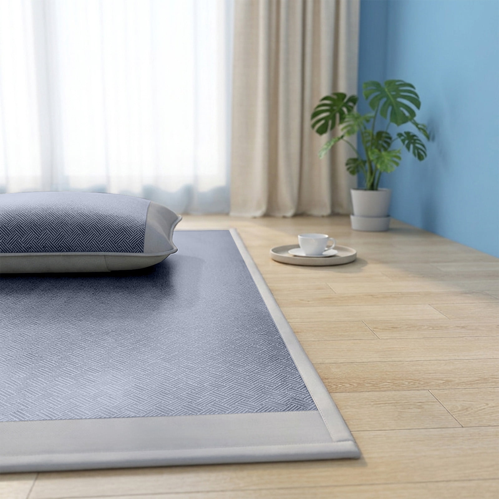 Ice Silk Fitted Bed Sheet - Cooling Mattress Cover for Summer - Soft Foldable Bed Protector - Breathable Polyester Sheet for Crib, Twin, Full Bed - Machine Washable Bedding for Home, Dorm, Guest Room
