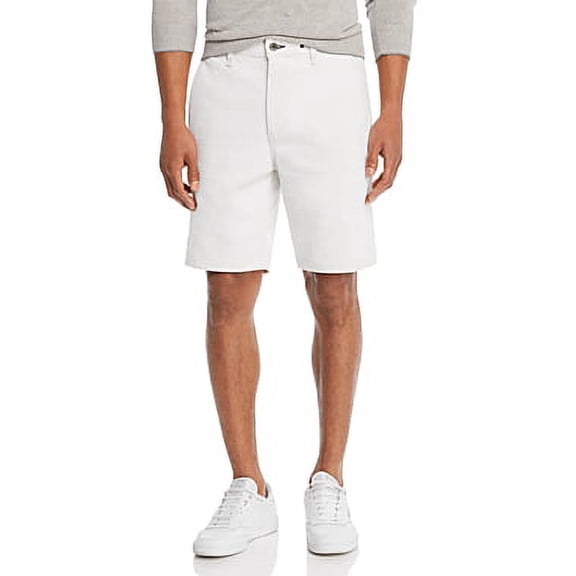 Rag & Bone ECRU Regular Fit Linen Chino Shorts, US 38