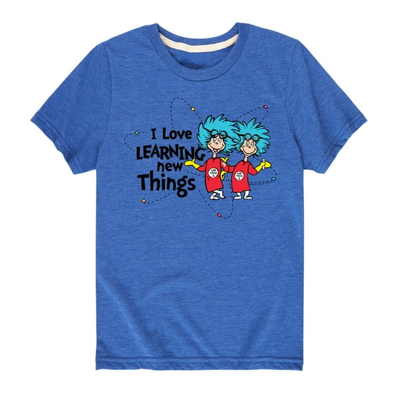 Cat in the Hat - I Love Learning Things - Toddler And Youth Short Sleeve Graphic T-Shirt
