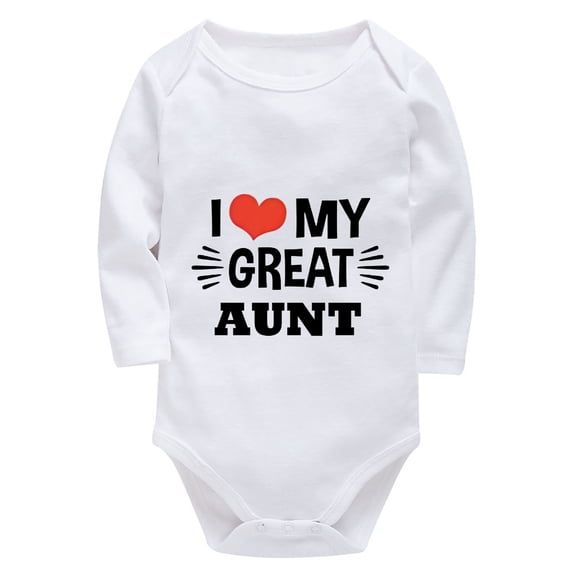 I Love My Great Aunt Babygirl Outfits Long Sleeve Coming Home Outfit for Baby Girl Summer White Baby Boy Hospital Outfit New