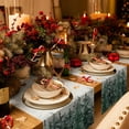 thumbnail image 4 of Christmas Table Runner Pine Tree Forest Table Runners Dresser Scarves Snowflake Tabletop Cover Decorative Runners for Dinner Parties, Winter Holidays Christmas Table Decorations, 13x72 inches, 4 of 6
