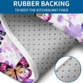 thumbnail image 4 of Purple Butterfly Flower Text Pattern Bathroom Rugs Sets 3 Piece,Toilet Cover Set,Absorbent Non Slip Bathroom Mats Sets with U-Shaped Contour Rug Toilet Rug Set, 4 of 5