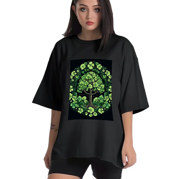 Plus Size Shirt for Women Black Tops for Women Short Sleeves Shirt for Women ST Patrick T Shirt Crewneck Shirt for Women XS