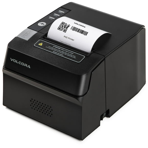 Impresora térmica de recibos Volcora 80 mm USB/Ethernet POS negra