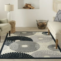 Nourison Graphic Illusions Geometric Parchment 5'3" x 7'5" Area Rug, (5x7)