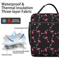 thumbnail image 2 of Flamingo Insulated Lunch Bag Box Teen Reusable Lunch Bag Fit Most Bento Boxes Cooler Tote Bag Office Hiking, 2 of 6