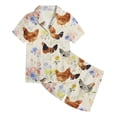 thumbnail image 2 of BOOMNY Girls 2 Peice Pajamas Sets Cartoon Graphic Short Sleeve Buttons Sleepwear Tops Shorts Pjs Set for Kids Cozy Loungewear Homewear, 2 of 3
