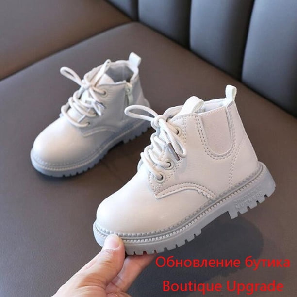 Botas Chelsea de cuero para niños Botines impermeables para niños Zapato informal de moda para niños pequeños Tan Jianjun unisex