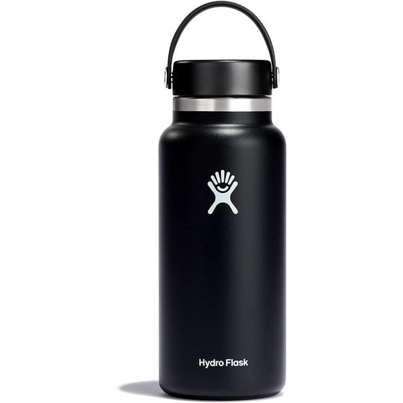 Hydro Flask Stainless Steel Wide Mouth Water Bottle with Flex Cap and Double-Wall Vacuum Insulation 30oz/40oz 32 Oz Berry