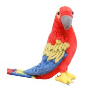 Dualoai Plush Bird Stuffed Toy Budgerigar Plush Toy Kids 19.69inchx10.24inch Present Red Blue Yellow