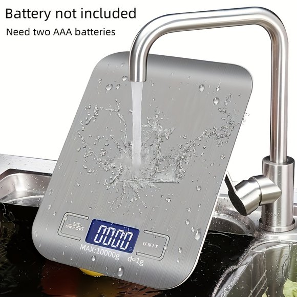 1 Pce Weluvfit Balance Alimentaire de Cuisine Électrique Numérique Multifonction Haute Précision 10 Kg/1 g - Étanche, Acier Inoxydable, Écran LCD, Mesure de Poids Précise pour Perte de Poids, Pâtisserie, Cuisine, Céto, Moi