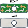 thumbnail image 6 of 3 Pcs SKYSONIC Faucet Absorbent Mat Rabbits On Green Washable Counter Drying Pads Behind Faucet for Kitchen Bathroom, 6 of 7