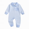 thumbnail image 6 of JUMEYU Newborn Winter Clothes Newborn Baby Boy Clothes Print Bodysuit Long Sleeve Jumpsuit Outfits Set 0 3 6 9 12 18 24 Months (Blue,3-6 Months), 6 of 6
