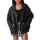 thumbnail image 1 of Chaqueta de cuero AUTOMET de gamuza sintética de gran tamaño para mujer, 1 of 6