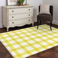 thumbnail image 3 of Farmhouse Farm 4x6 Area Rugs for Living Room, Minimalism Yellow Buffalo Check Plaid Holiday Theme Non Slip Floor Mat Washable Low-Profile Indoor Carpet for Bedroom, Dining Room, Bathroom, 3 of 9