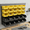 Yellow + Black, variant on Wall Mounted Storage Bins 30PCS, Garage Storage Bin Organizer with Peg Board, Small Parts Organizer for Screws, Nuts & Bolts, Plastic Tool Bins for Workshop Garage Organization (Red Blue Black)