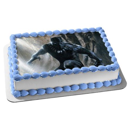 Black Panther Marvel Comics Edible Cake Topper Image Walmart Com