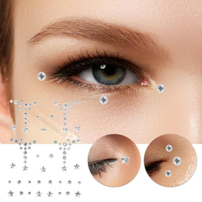 1 Sheet Self Adhesive Face Gems Stick On Face Jewels Festival Face Gems Stickers Size 0.00X0.00X0.00CM