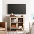 thumbnail image 4 of WAMAPT Sideboard Buffet Cabinets with Glass Door, Kitchen Storage Cabinets, Wood Coffee Bar Tables with Adjustable Shelf, Accent Sideboard Storage Cabinet Table Dining Room, Living Room, Beige, 4 of 7