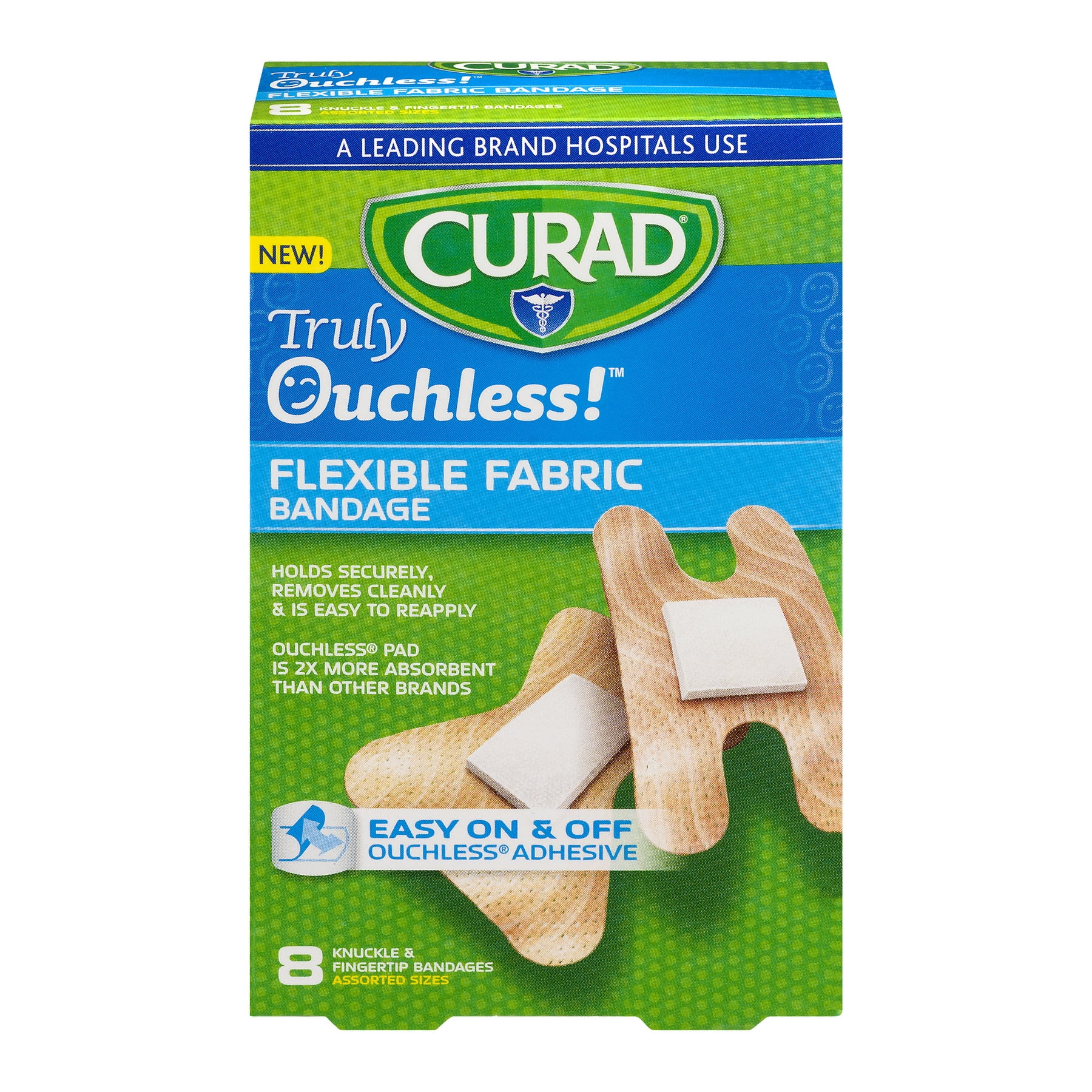 Curad(r) Truly Ouchless!(tm) Knuckle & Fingertip Flexible Fabric