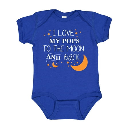 

Inktastic I Love My Pops to the Moon and Back Gift Baby Boy or Baby Girl Bodysuit