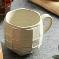 Yellow 420ml Retro Rough Pottery Coffee Cup Japanese Ceramic Mugs Milk