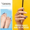 thumbnail image 5 of Vamony Press on Toe Nails Finger Nails Set, 56 Pcs Short Square Shapes Fake Nails, Artificial Nails for Girls Women, Navy Blue Yellow Full Cover False Nails Set Manicure Pedicure Gift, 5 of 11