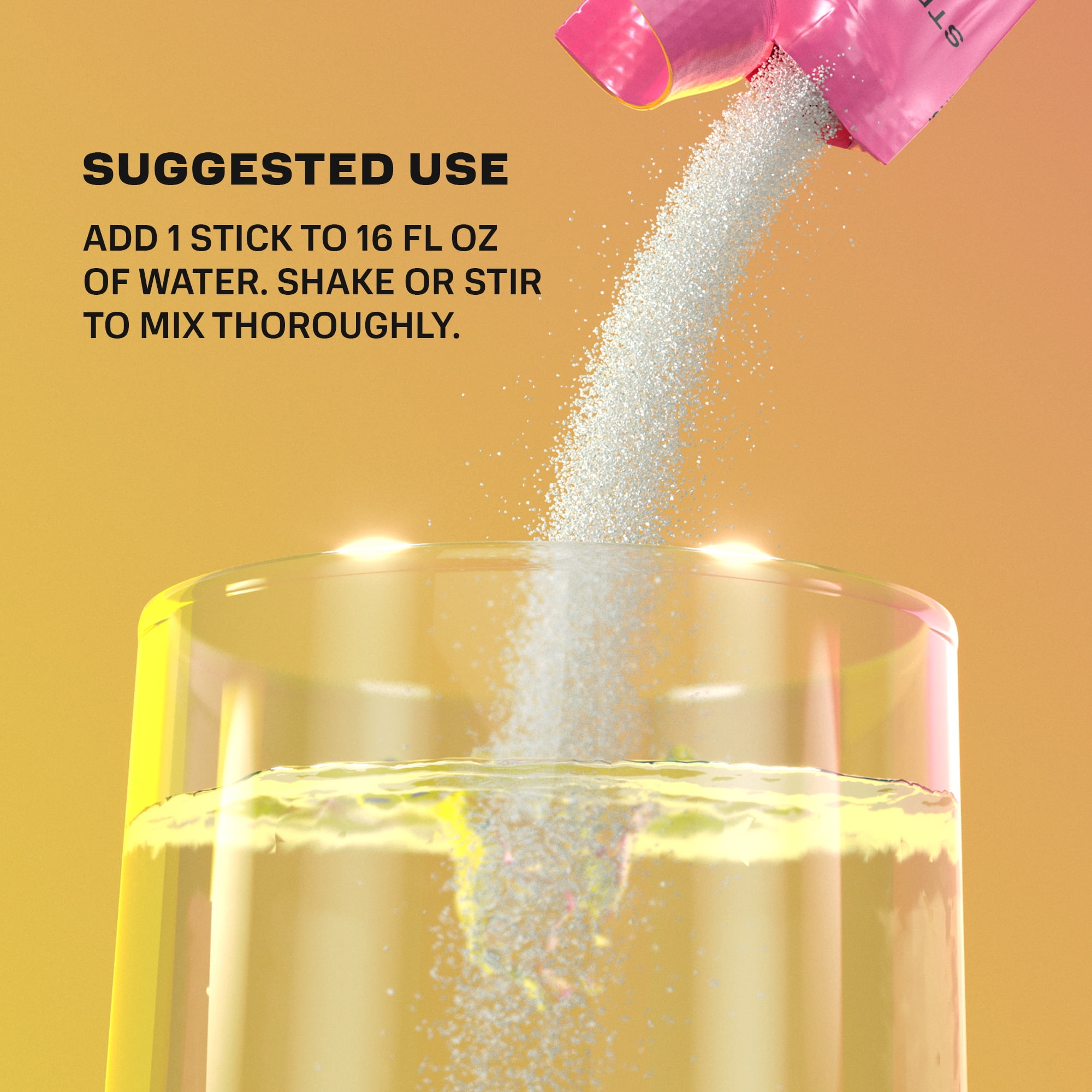 PRIME Hydration+ Strawberry Banana Electrolyte Powder Sticks, Sugar Free, 16 Count