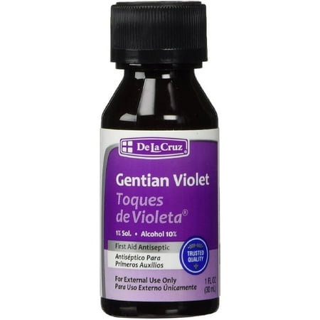 - De La Cruz Gentian Violet First Aid Antiseptic Liquid 1 oz (Pack of 2)