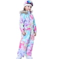 thumbnail image 3 of Kid's One Piece Snowsuits Overalls Ski Suits Jackets Coats Jumpsuits Winter Outdoor Waterproof Snowboard Snow Suits for Boys Girls, 3 of 5